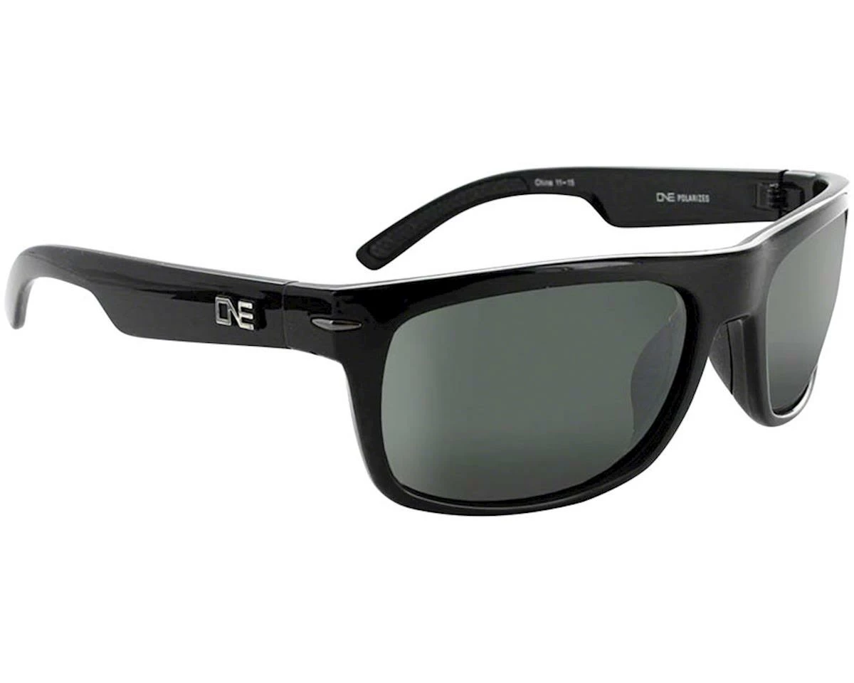 Promo 🔔 Optic Nerve ONE Timberline 👓 Sunglasses (Shiny Black) (Polarized Grey Silver Flash Mirror Lens) 👏