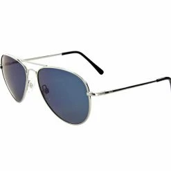Best deal 🔥 Optic Nerve ONE Estrada Polarized 👓 Sunglasses (Shiny Silver) (Smoke Blue Mirror Lens) 😉