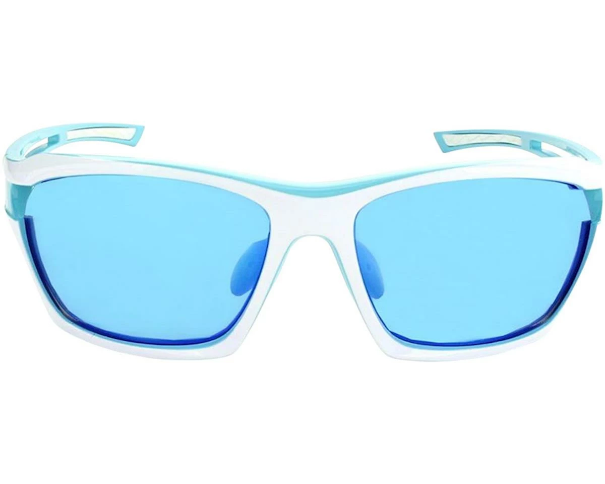 Best Sale 😍 Optic Nerve Cassette 👓 Sunglasses (Powder Blue/White) (Smoke Ice Blue Mirror) 😍 - Image 2