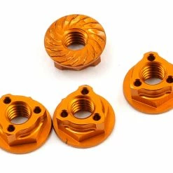 Hot Sale ✨ Avid RC Triad 4mm Light Weight Serrated Wheel Nut Set (4) (Orange) ✨