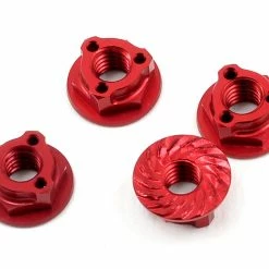 Discount ⭐ Avid RC Triad 4mm Light Weight Serrated Wheel Nut Set (4) (Red) 🛒