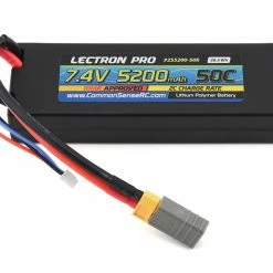 Outlet 🎁 Common Sense RC Lectron Pro 2S 50C LiPo Battery w/XT60 (7.4V/5200mAh) ⭐