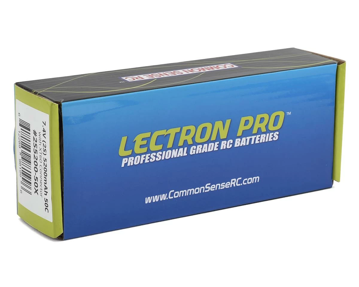 Outlet ๐ Common Sense RC Lectron Pro 2S 50C LiPo Battery w/XT60 (7.4V/5200mAh) โญ - Image 2