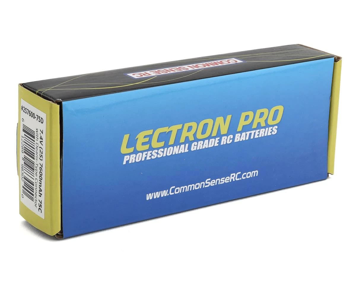 Brand new 💯 Common Sense RC Lectron Pro 2S 75C LiPo Battery w/T-Style (7.4V/7600mAh) ✨ - Image 2