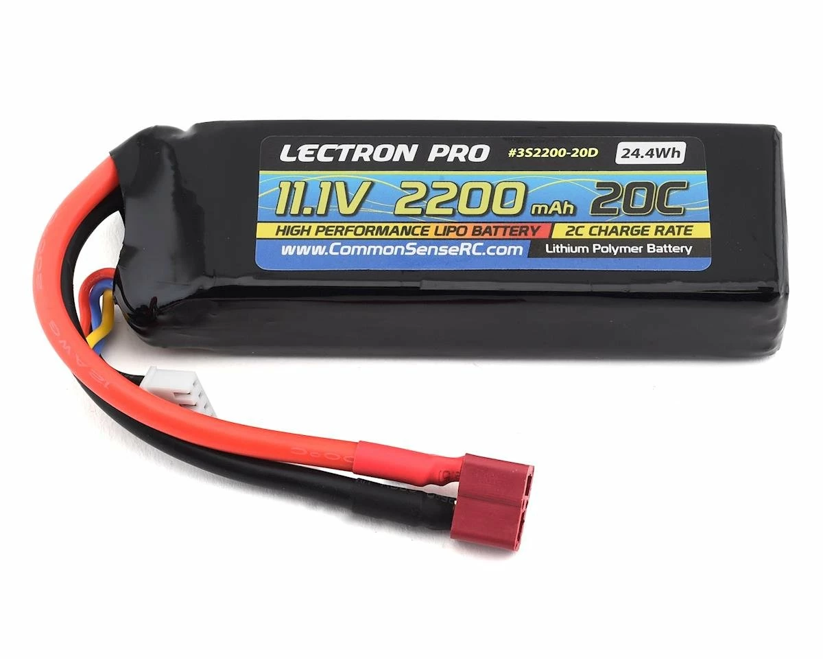 Top 10 ⭐ Common Sense RC Lectron Pro 3S 20C LiPo Battery w/T-Style (11.1V/2200mAh) 😍