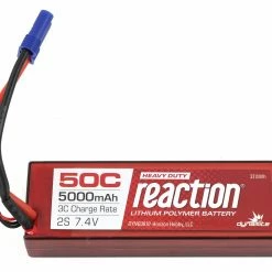 New ✔️ Dynamite Reaction HD 2S 50C Hard Case LiPo Battery w/EC5 (7.4V/5000mAh) 🌟