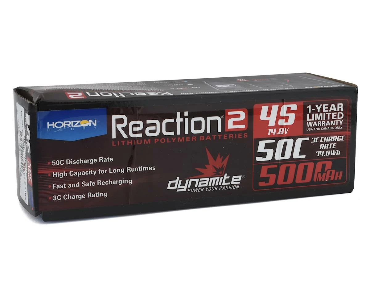 Deals 🔥 Dynamite Reaction 4S 50C Hard Case LiPo Battery w/EC5 (14.8V/5000mAh) 😉 - Image 2