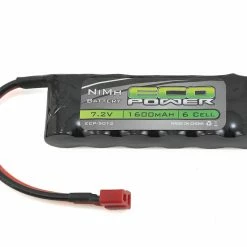 New ๐ฅ EcoPower 6-Cell NiMH Flat Battery Pack w/T-Style Connector (7.2V/1600mAh) ๐