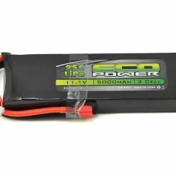 Flash Sale ✨ EcoPower "Electron" 3S LiPo 25C Battery (11.1V/5000mAh) w/T-Style Connector 🤩