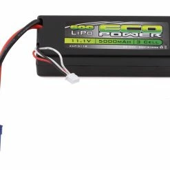 Outlet ❤️ EcoPower "Basher" 3S 60C Hard Case LiPo Battery w/EC5 (11.1V/5000mAh) 💯