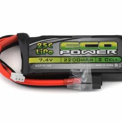 Buy ⌛ EcoPower "Electron" 2S LiPo 25C Battery (7.4V/2200mAh) w/XT-60 Connector 🎁