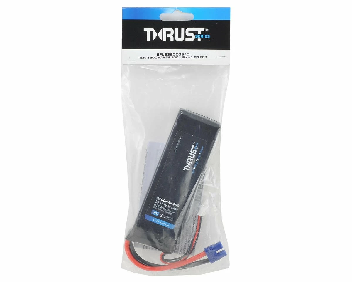 Brand new ⭐ E-flite Thrust VSI 3S 40C LiPo Battery (11.1V/3200mAh) w/EC3 Connector 😍 - Image 2
