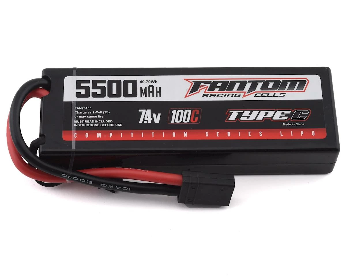 Top 10 👍 Fantom Competition Series 2S LiPo 100C Battery (7.4V/5500mAh) w/Traxxas Connector 🎉