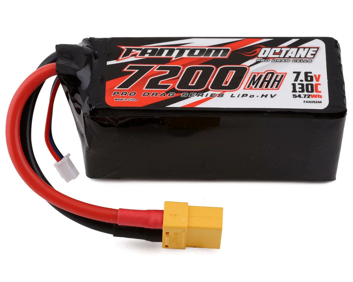 Promo โจ Fantom Pro Drag Octane HV 2S LiPo 130C Battery (7.6/7200mAh) w/XT90 ๐