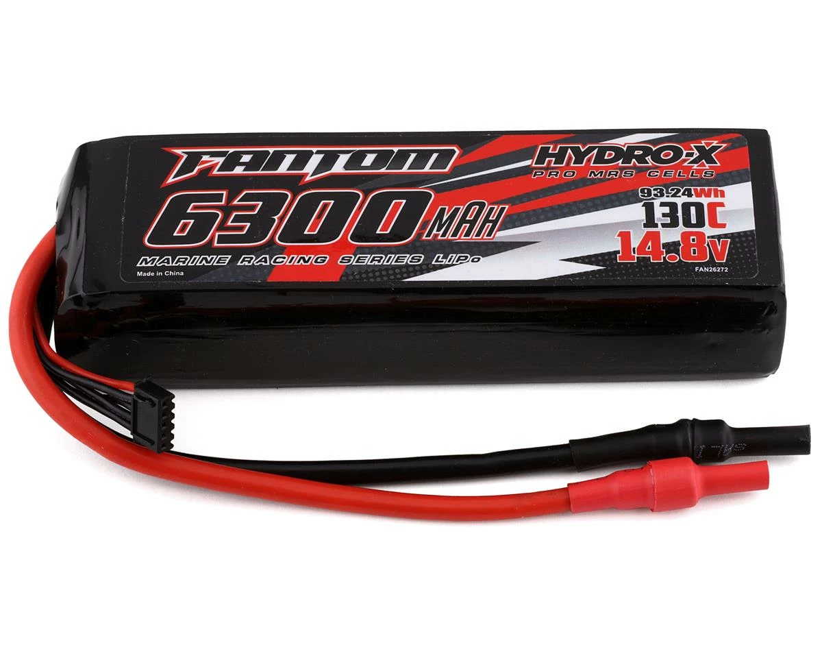 Best reviews of 🛒 Fantom Marine Racing Series 4S LiPo 130C Battery (14.8V/6300mAh) w/8mm Bullets ❤️