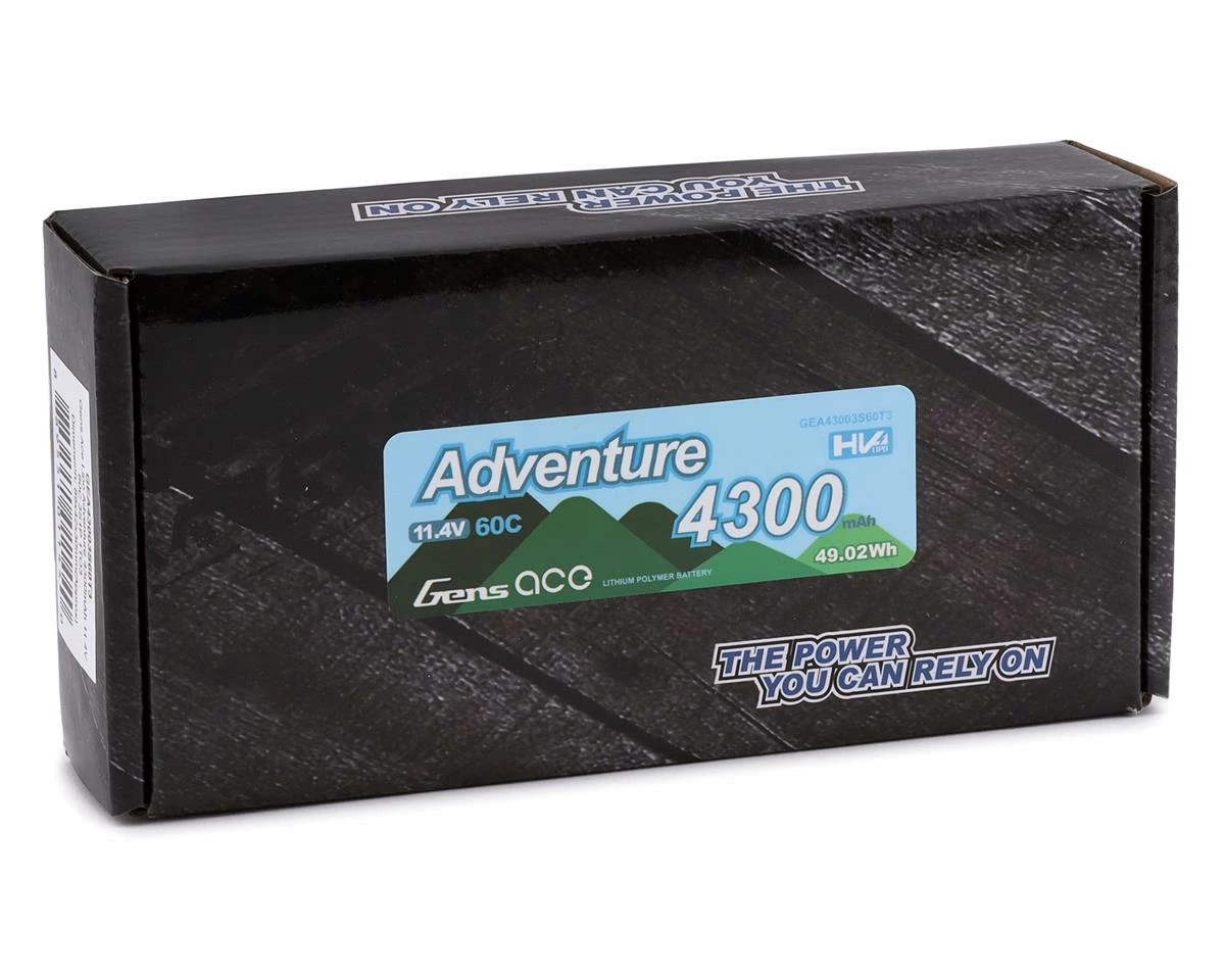 Promo ๐งจ Gens Ace Adventure 3s LiHv Battery Pack 60C (11.4V/4300mAh) w/Universal Connector โ๏ธ - Image 3
