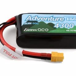 Discount 🎁 Gens Ace 3s LiHV LiPo Battery 60C (11.4V/4300mAh) w/XT-60 Connector 😀