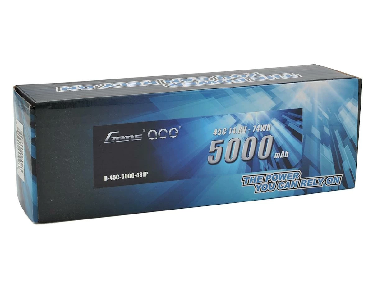 Outlet ⌛ Gens Ace 4S LiPo Battery 45C (14.8V/5000mAh) w/T-Style Connector ✨ - Image 2