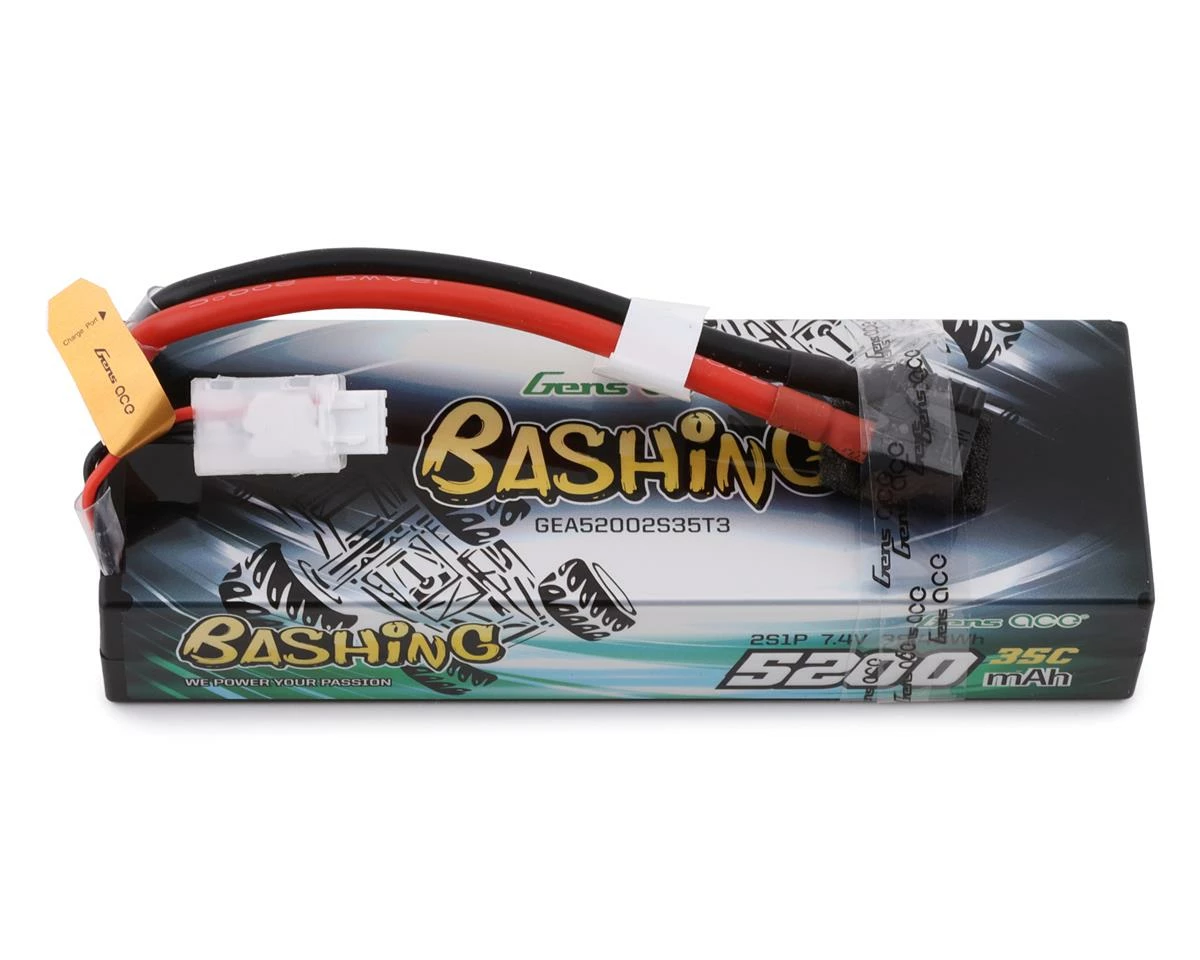 Deals ✔️ Gens Ace Bashing 2s LiPo Battery Pack 35C (7.4V/5200mAh) w/Universal Connector ❤️