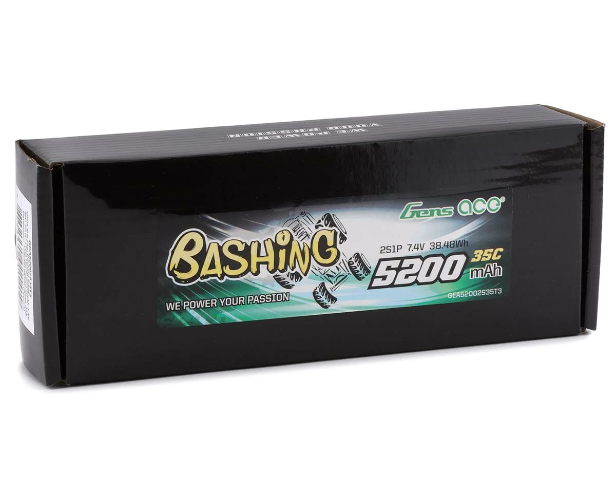 Deals ✔️ Gens Ace Bashing 2s LiPo Battery Pack 35C (7.4V/5200mAh) w/Universal Connector ❤️ - Image 3