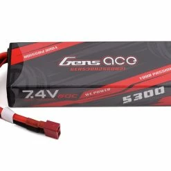 Wholesale 🔔 Gens Ace 2s LiPo Battery 60C w/T-Style Connector (7.4V/5300mAh) 🔥