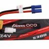 Best Pirce 👍 Gens Ace 2s LiPo Battery 60C w/EC5 Connector (7.4V/5300mAh) 🌟