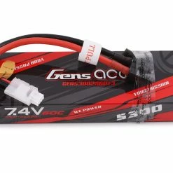 New 🔔 Gens Ace 2s LiPo Battery Pack 60C (7.4V/5300mAh) w/Universal Connector 👏