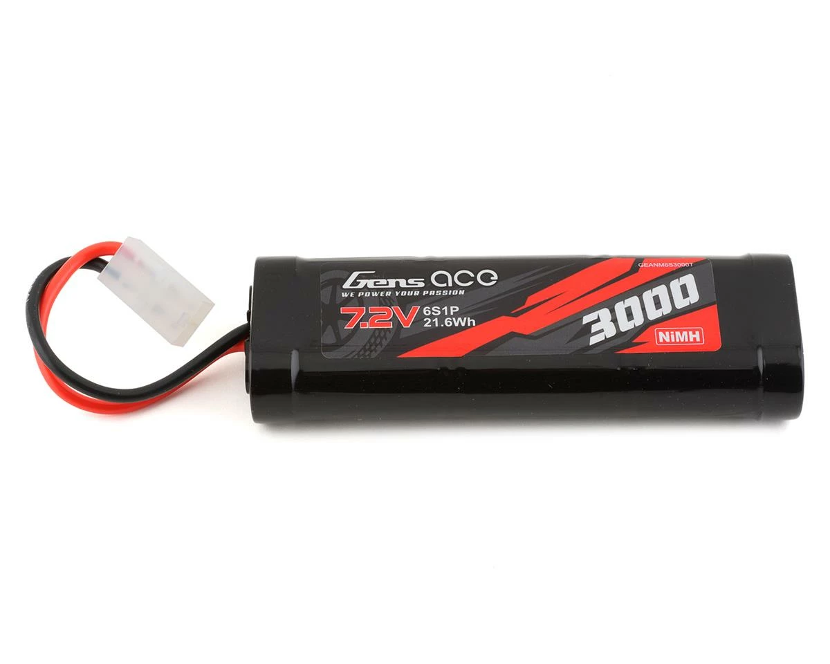 Cheapest 🥰 Gens Ace 6-Cell 7.2V NiMh Battery w/Tamiya Connector (3000mAh) 🎁