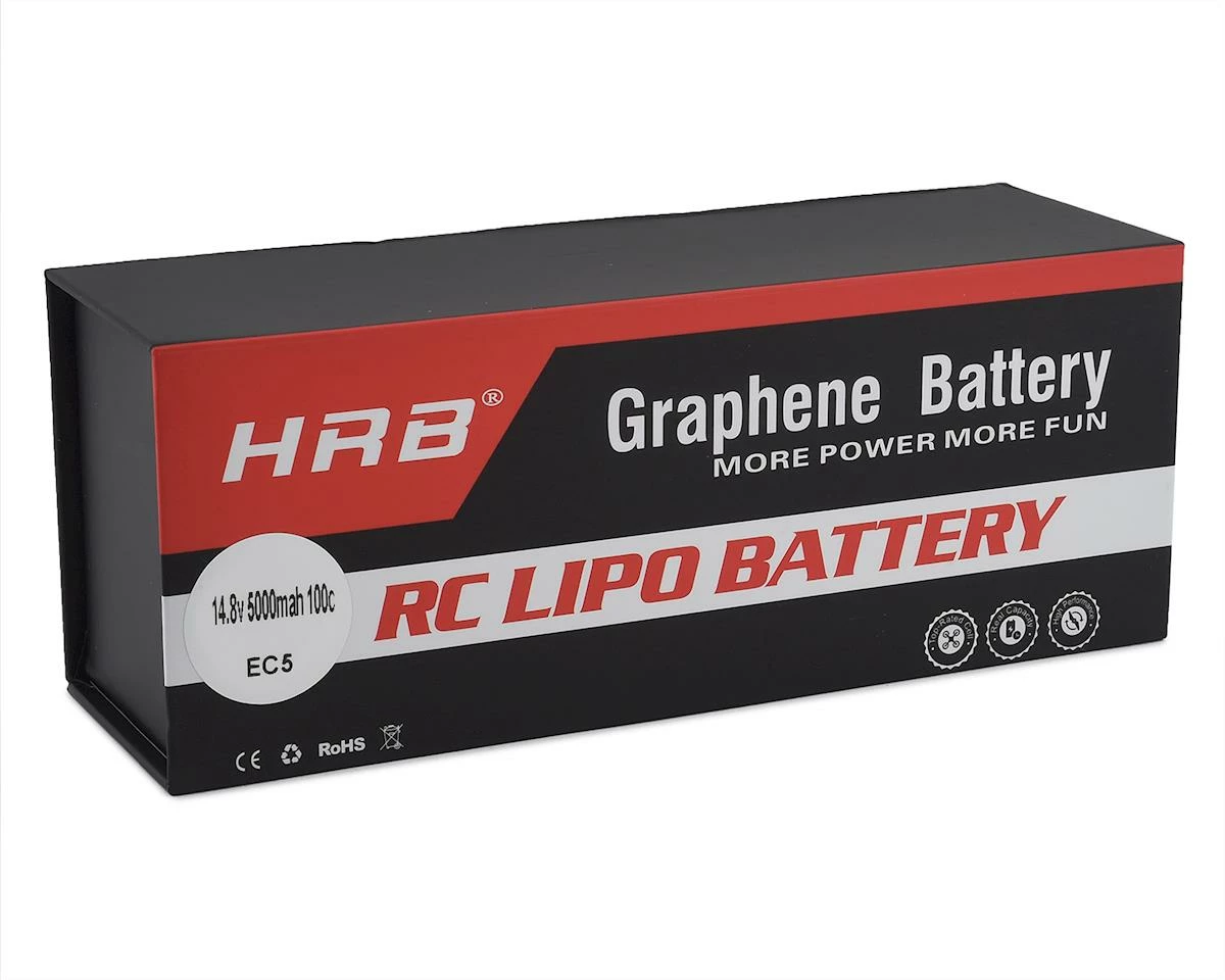 Wholesale ๐ HRB 4S 100C Graphene LiPo Battery (14.8V/5000mAh) w/EC-5 Connector โ - Image 2