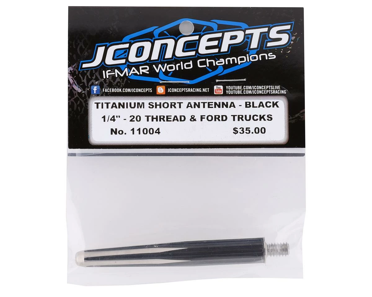 Wholesale ✨ JConcepts 1/4"x20 Ford Full-Size Truck Finnisher Titanium Short Antenna (Black) ⌛ - Image 2