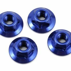 Hot Sale 🔔 JConcepts 4mm Large Flange Serrated Locking Wheel Nut Set (4) (Blue) 🥰