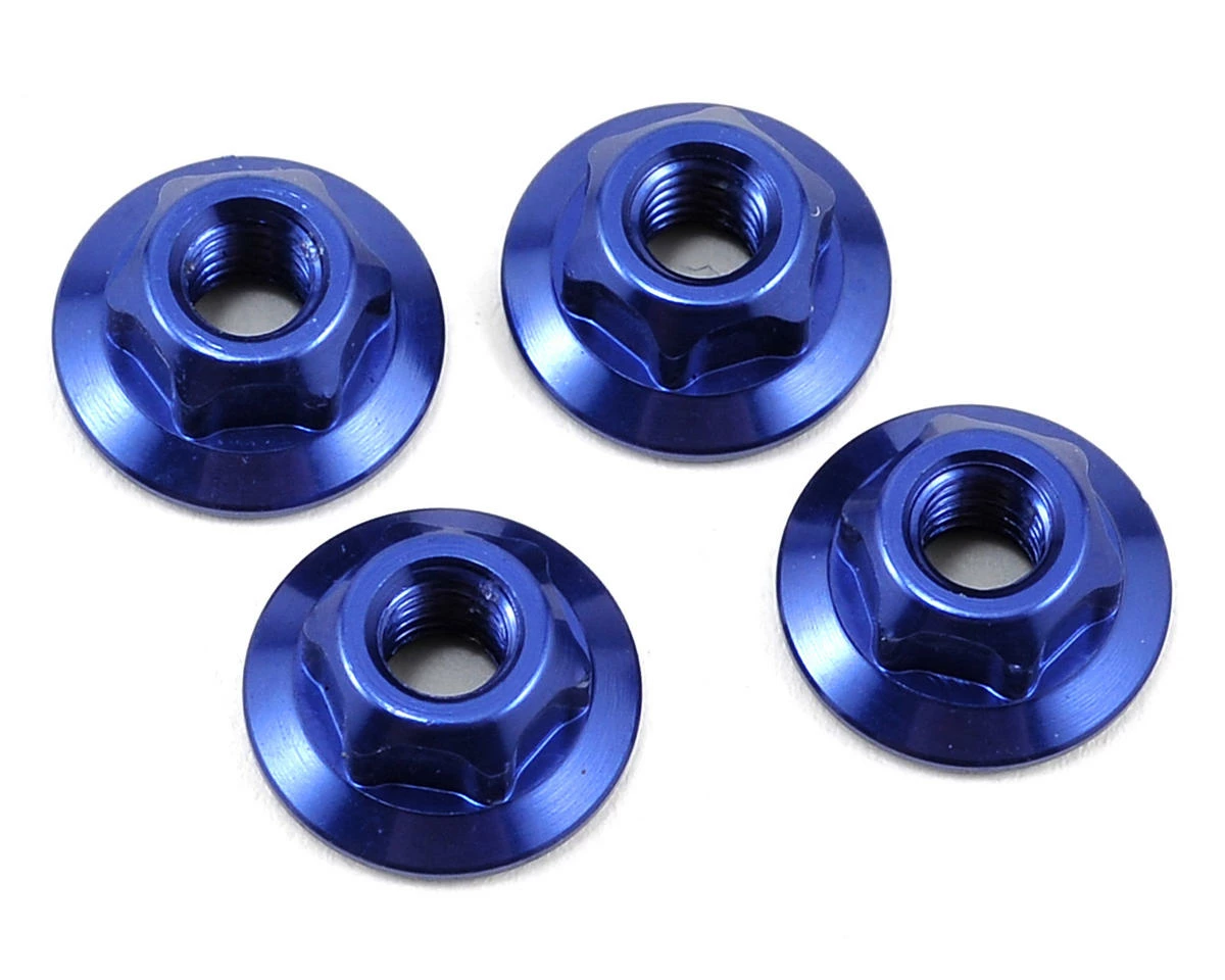 Hot Sale ๐ JConcepts 4mm Large Flange Serrated Locking Wheel Nut Set (4) (Blue) ๐ฅฐ