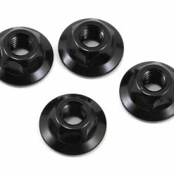 Brand new 🥰 JConcepts 4mm Large Flange Serrated Locking Wheel Nut Set (4) (Black) 😉