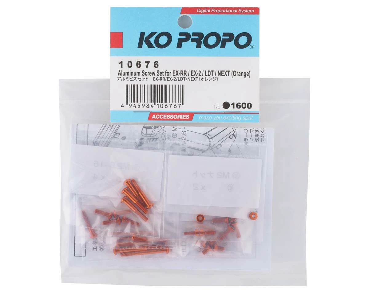 Outlet 👍 KO Propo EX-NEXT Aluminum Screw Set (Orange) 😉