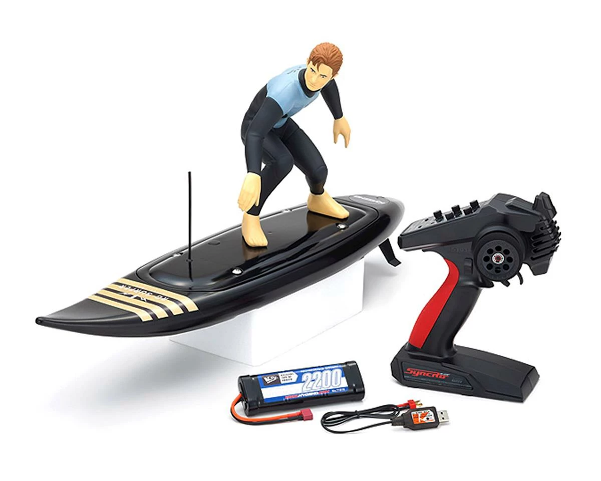 Flash Sale 🎁 Kyosho RC Surfer 4 Electric Surfboard (Black) w/KT-231P 2.4GHz Transmitter, Battery & Charger 🥰