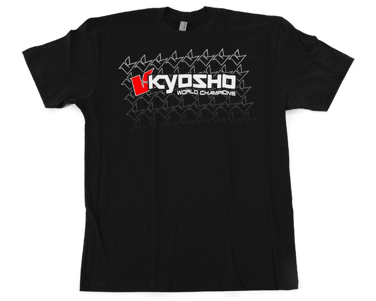 Brand new 🛒 Kyosho "K Fade" 2.0 Short Sleeve T-Shirt (Black) (M) 👍