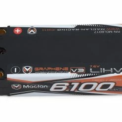 New 🔔 Maclan HV Graphene V3 2S Shorty LiPo Battery w/5mm Bullets (7.6V/6100mAh) 😉