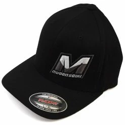 Cheap 🌟 Mugen Seiki "M" Logo Flexfit ⚾ Baseball Cap (Black) (L/XL) 🎉