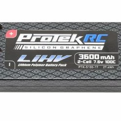 Best Sale 😍 ProTek RC 2S 100C Silicon Graphene HV LCG Shorty LiPo Battery (7.6V/3600mAh) w/4mm Connectors (ROAR Approved) 👏