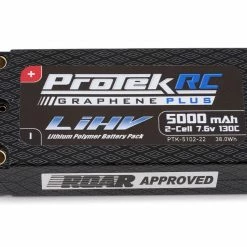 Best Sale ๐ ProTek RC 2S 130C Low IR Si-Graphene + HV Shorty LiPo Battery (7.6V/5000mAh) w/5mm Connectors (ROAR Approved) ๐งจ