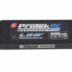Hot Sale ⭐ ProTek RC 2S 120C Si-Graphene + HV LiPo Battery (7.6V/8200mAh) w/5mm Connectors (ROAR Approved) 🎁