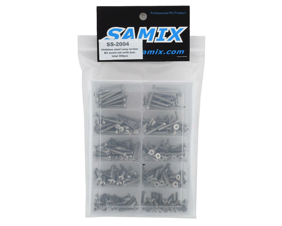 Best Pirce 🔥 Samix Long Stainless Steel M3 Screw Set w/Plastic Box (300) (Flat Head/Button Head) ✨ - Image 2