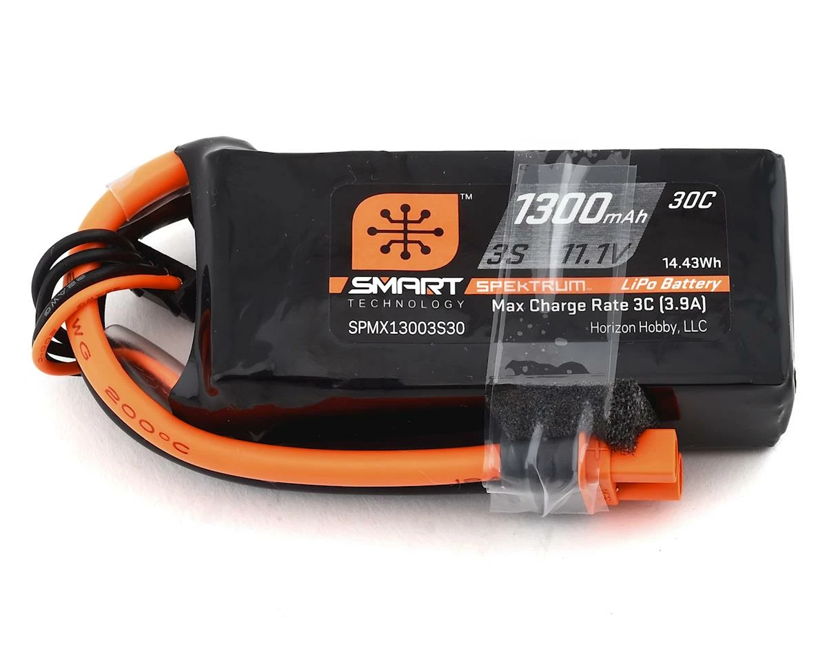 Brand new ⌛ Spektrum RC 3S Smart LiPo Battery Pack w/IC3 Connector (11.1V/1300mAh) 😉