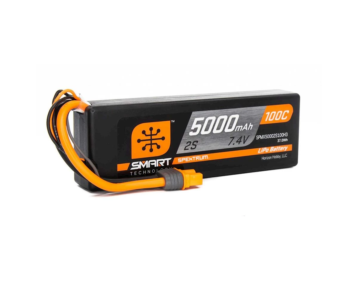 Buy 💯 Spektrum RC 2S Smart LiPo Hard Case 100C Battery Pack (7.4V/5000mAh) w/IC3 Connector 💯 - Image 2