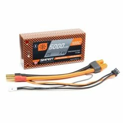 Hot Sale 🧨 Spektrum RC 2S 100C Smart LiPo Shorty Pack Battery w/5mm Tubes (7.4V/5000mAh) ⌛