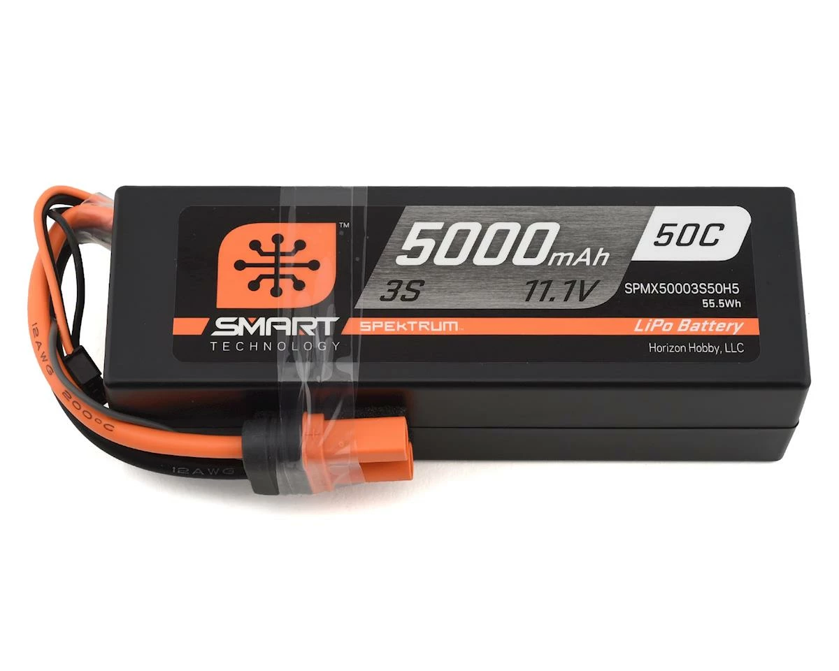 Best reviews of 🛒 Spektrum RC 3S Smart LiPo Hard Case 50C Battery Pack w/IC5 Connector (11.1V/5000mAh) 🎉
