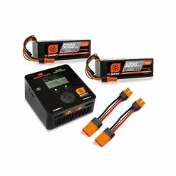 Buy 🌟 Spektrum RC Smart PowerStage 8S Bundle w/Two 4S Smart LiPo Hard Case Batteries (5000mAh) 😀