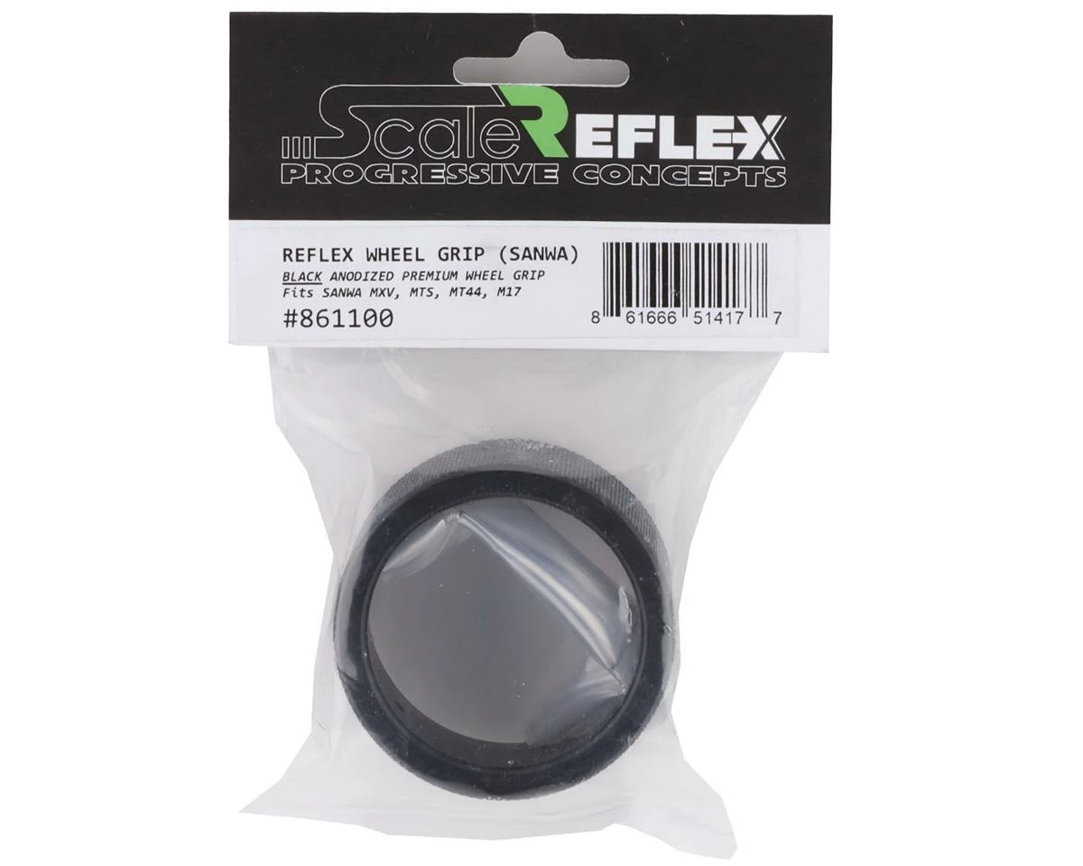 Best Sale 👍 Scale Reflex Aluminum Sanwa/Airtronics Wheel Grip (Black) 🌟 - Image 2