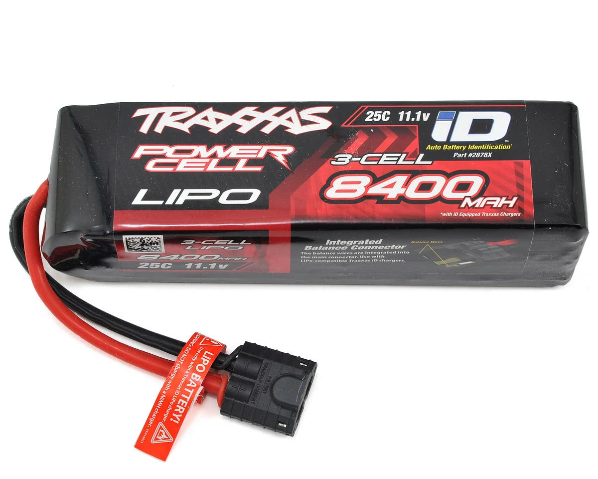 Promo ⭐ Traxxas 3S "Power Cell" 25C LiPo Battery w/iD Traxxas Connector (11.1V/8400mAh) 🔔