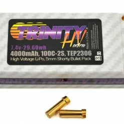 Best deal 🥰 Trinity Hi-Voltage Shorty 2S 100C Hardcase LiPo Battery (7.4V/4000mAh) w/5mm Bullets 🎁
